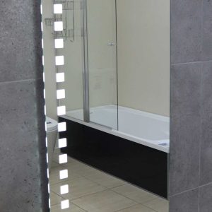 LED Mirror with Square Strip Lights