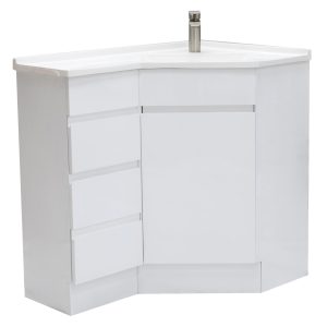 Corner Vanity Unit Complete With Top 900 x 600mm
