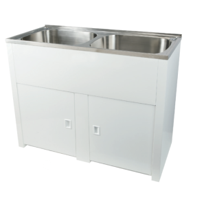 Classic Twin Stainless Steel Laundry Unit