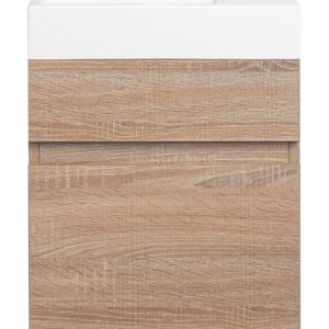 Prime Oak Micro Wall Hung 450mm With Polymarble Top