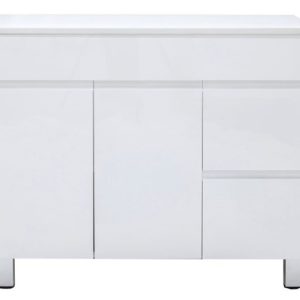 Fesco 1200mm Waterproof Vanity on legs Cabinet Only w/ Left or Right Hand Drawers (Kickboard Optional)