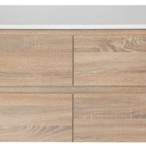 Prime Oak 1500 Double Wall Hung Vanity Cabinet Only