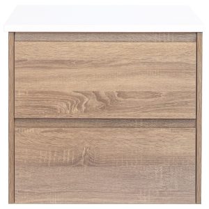 Prime Oak 600 Wall Hung Vanity Cabinet Only